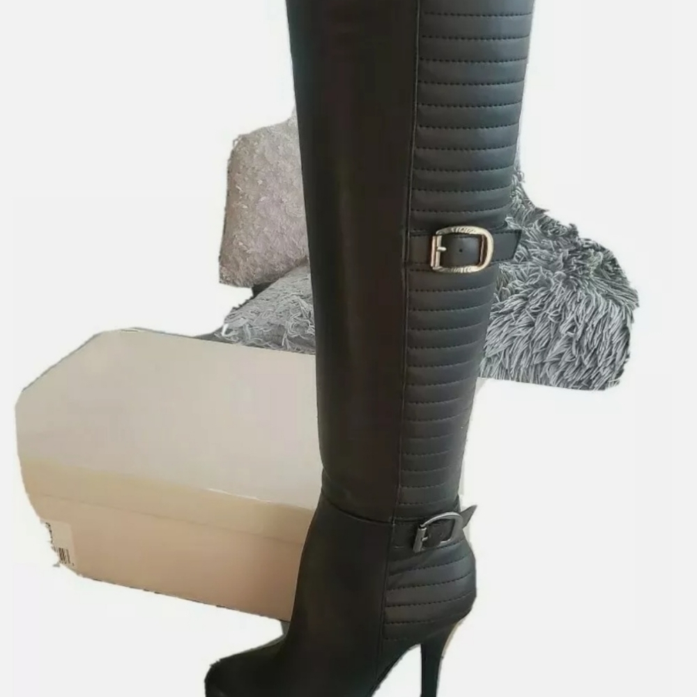 BGBG - WHIM Black Moto Leather Boots 